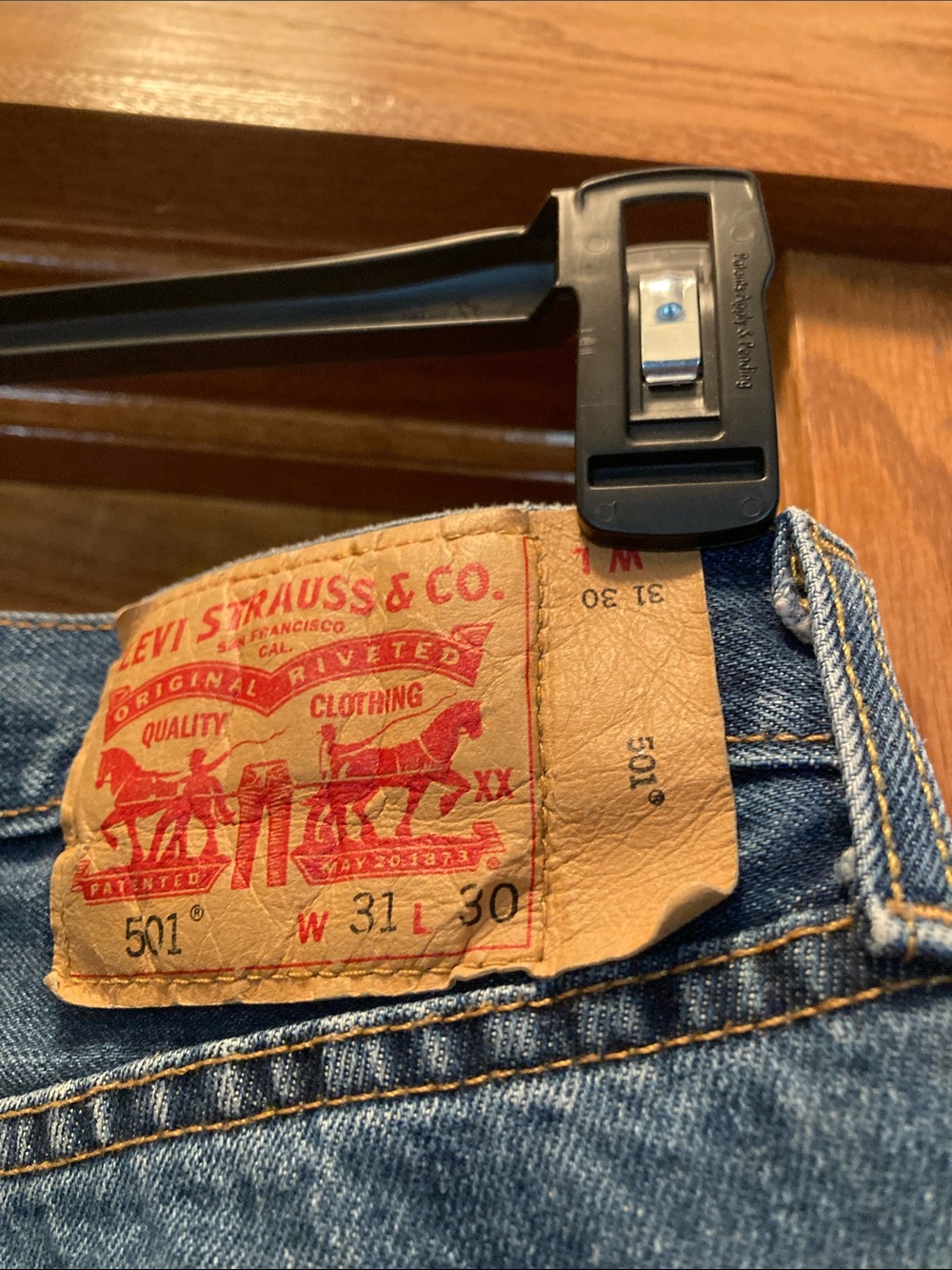 Levi's Men's Dark Blue Straight-Leg Jeans - Picture 3 of 4